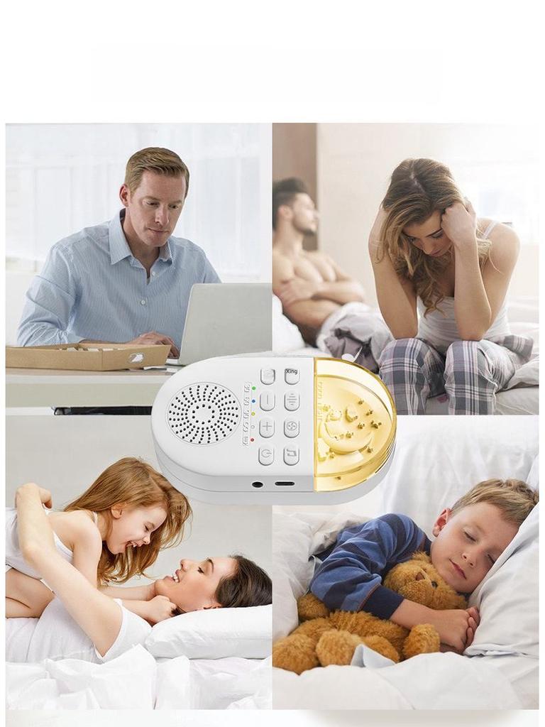 Nytt Sömnhjälpmedel för Bebisar: Vitt brus & LED-nattlampa Musikinstrument