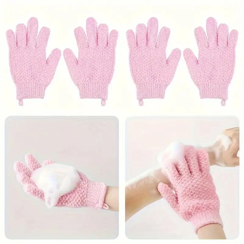 Exfoliating Bath Gloves For Shower - Deep Exfoliating, Body Scrub Shower Scrubber, Shower Exfoliating Gloves For Women & Men, Ba
