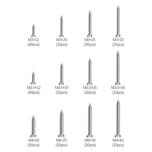 TAORAYO Self-Tapping Screws, Wood Screws, Truss Head Self-Tapping Screws, Wood Screw Set, Screw Nails, Truss Head Self-Tapping Screws, Cross Recessed