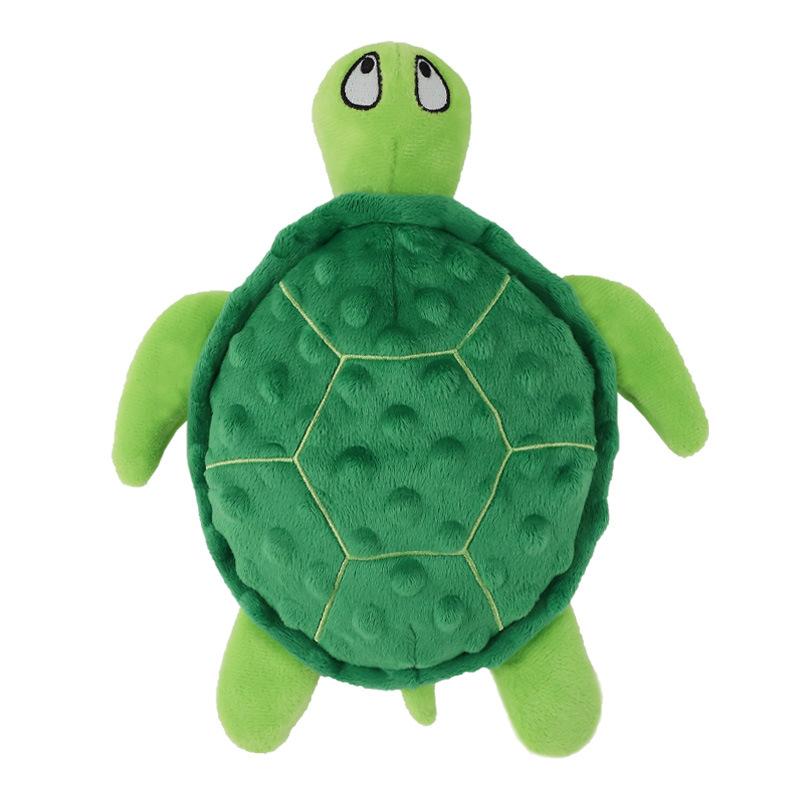 Dog Sound-Producing Toy - Turtle Fur Soft Turtle Interactive Playmate Pet Item - Chewable