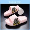 Kinder Cartoon Slipper zum Hineinschlüpfen für Jungen Bequem Rutschfest Weiche Sohle Innen- und Außenbereich
