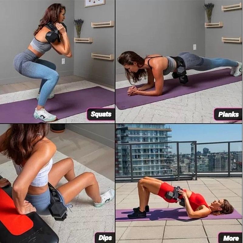 Dumbbell Exercise Belt Hip Thrust Weight-Bearing For Effective Glute Bridge Workout Waist Weight Training Kettlebells