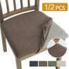 1/2Pcs Stretchable Fabric Solid Color Minimalist Chair Cover Stripe Seat Cover For Dining Chairs Cushion Protector Party Decor
