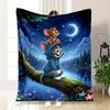 """Tom & Jerry Nachtabenteuer Hoodie"" Decke Flanell Überwurfdecke für Sofa, Bett, Reisen, Camping, Büro"""