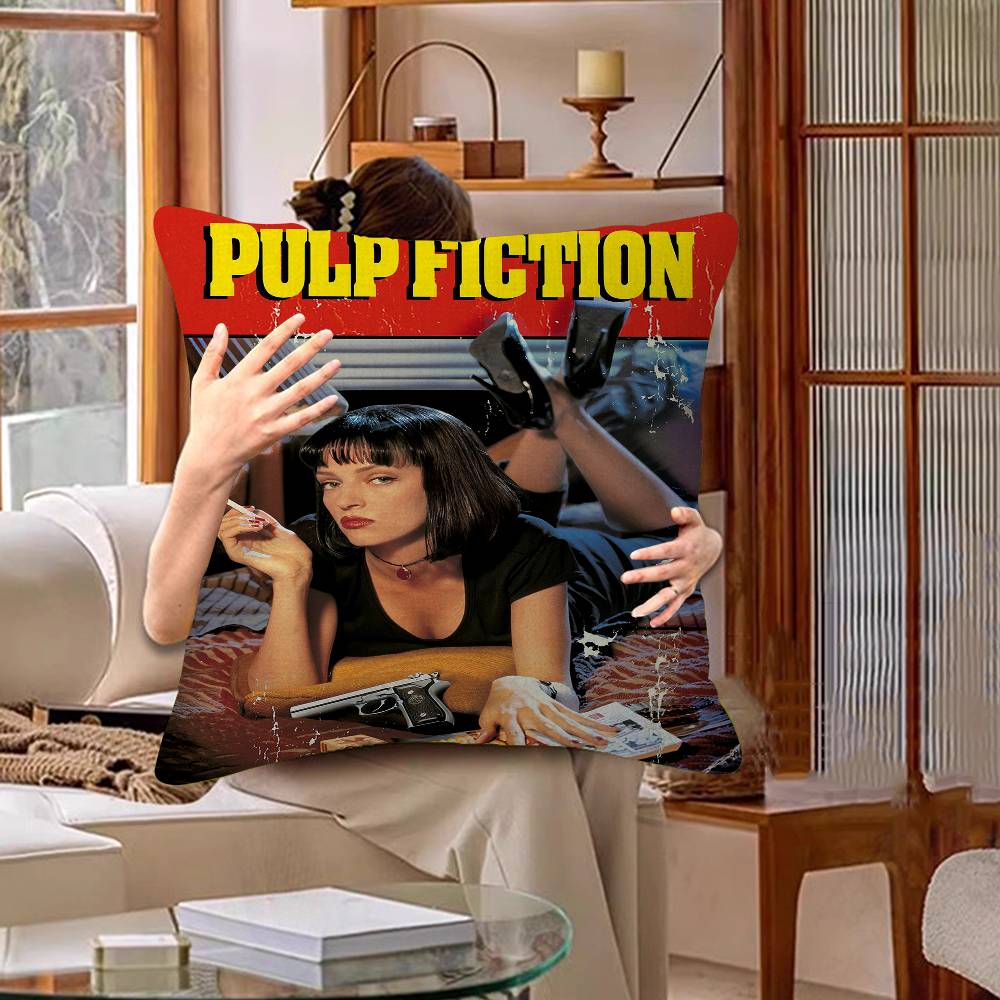 Pandara Jewelry Unisex Pulp Fiction Classic Movie Personalized Picture Text Home Decorative Pillows Household Gifts 45X45cm