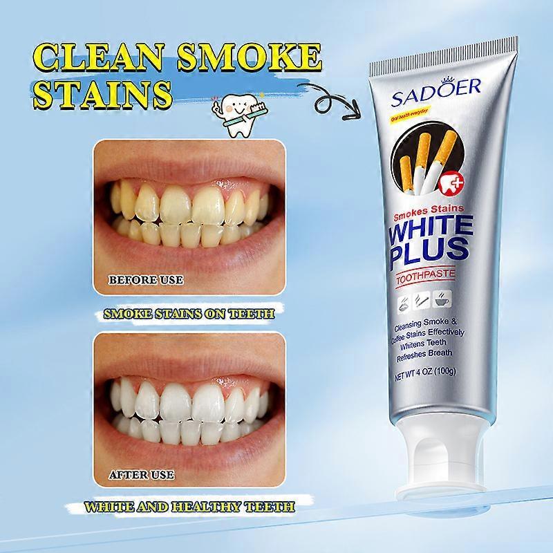 Whitening toothpaste for removing cigarette stains, cleaning teeth, beautifying teeth, and protecting gums