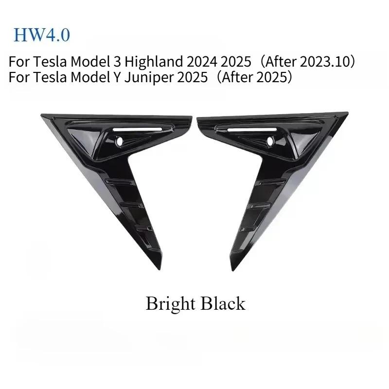 HW4.0 Side Camera Cover For Tesla Model 3 Y 2pcs Thunder Leaf Board Protective Highland 2024 Car Modification Auto Accessories