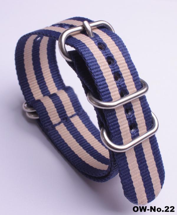 Silver Smooth Oval Buckle Nylon Watch Strap - Waterproof E-commerce Source Watch Band