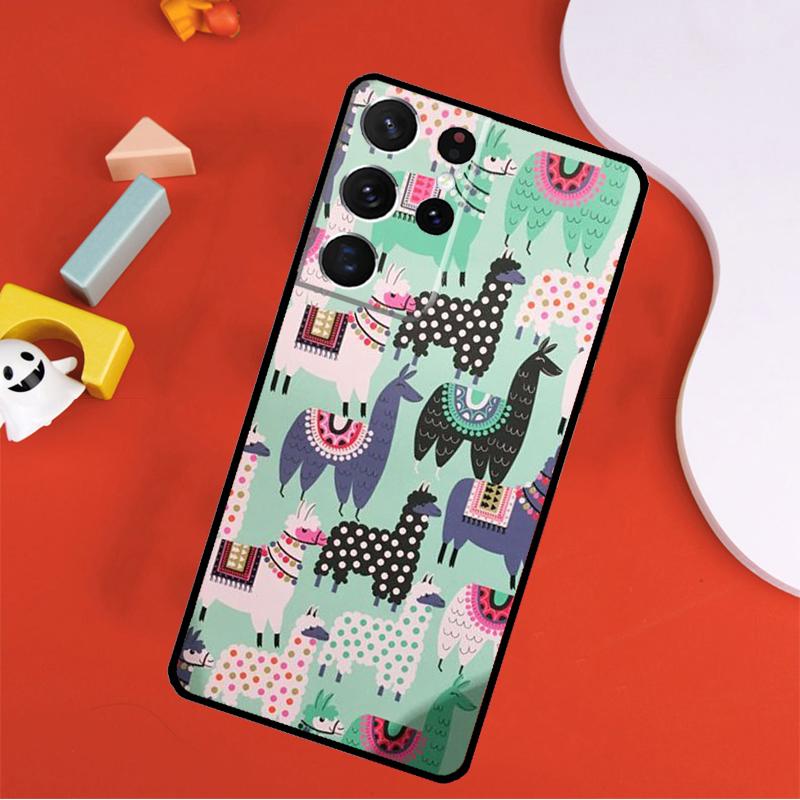 alpaca Llama Phone Case For Samsung Galaxy S25 Ultra S24 Ultra S9 S10 S20 S21 S22 S23 Plus S24 FE Cover