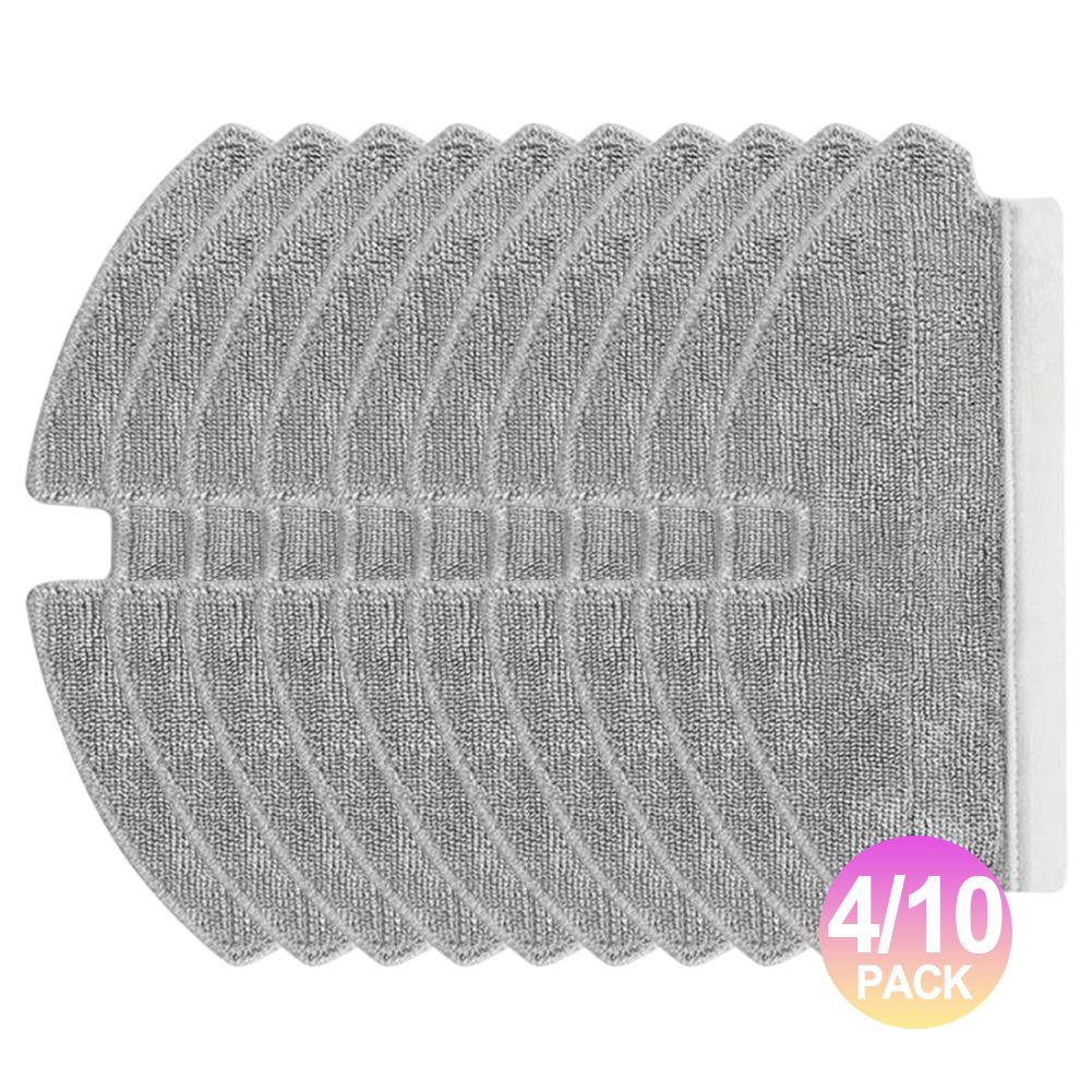 4 or 10 Pieces Replacement Mop Cloths for Mova M1 and For Trouver M1 Robot Vacuum Microfiber Floor Cleaning Cloths