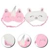 4Pcs Sleeping Mask Assorted Color Rectangular Adorable Design For Travel Nap Time Ensuring Restful Sleep