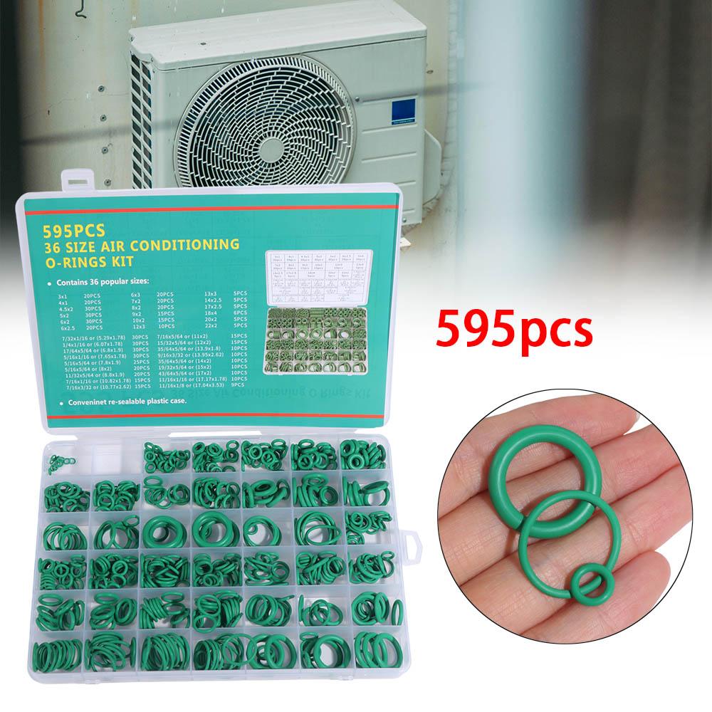 595 st AC O-ring Kit Assortiment Set O-typ Tätningsgummiring VVS-reparation