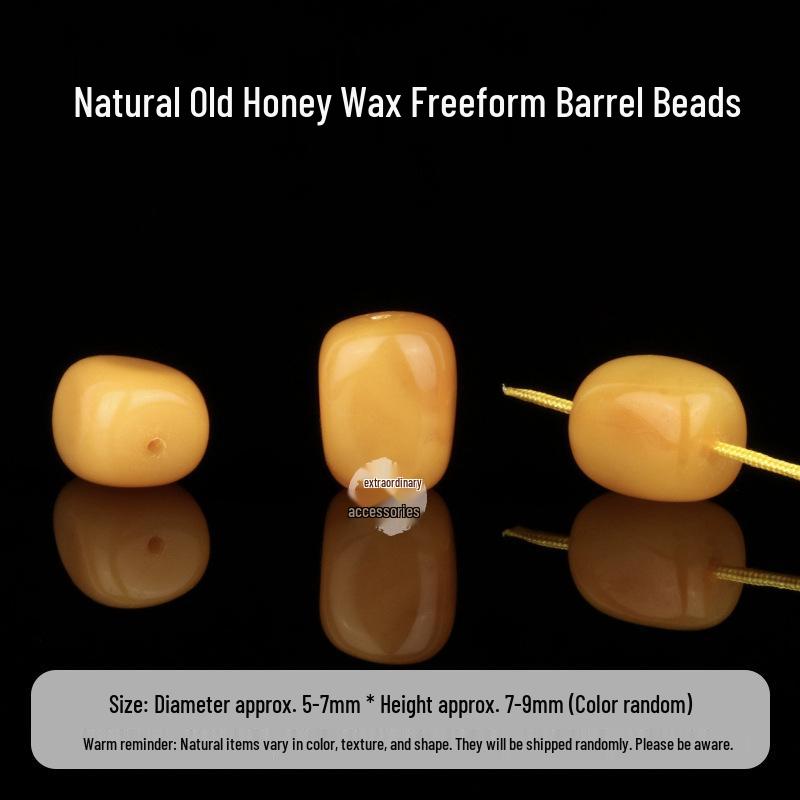 Natural Irregular Honey Amber Jujube Buddhist Beads for DIY Accessories