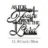 Art Mural en Métal avec Verset Biblique Gravé Josué 24 15 Décoration de Maison Chrétienne pour Intérieur Extérieur Jardin Cadeau