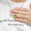 Colorful Butterfly Rabbit Collar Chain Cute Heart Pendant Necklace for Girls Sweet Heart Clavicle Chain Jewelry Women