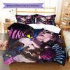 Jinx Pattern Bedding,Quilt Set Quilt Cover Pillowcase Home Birthday Gift (1 * Duvet Cover + 2 * Pillowcase, Without Core)
