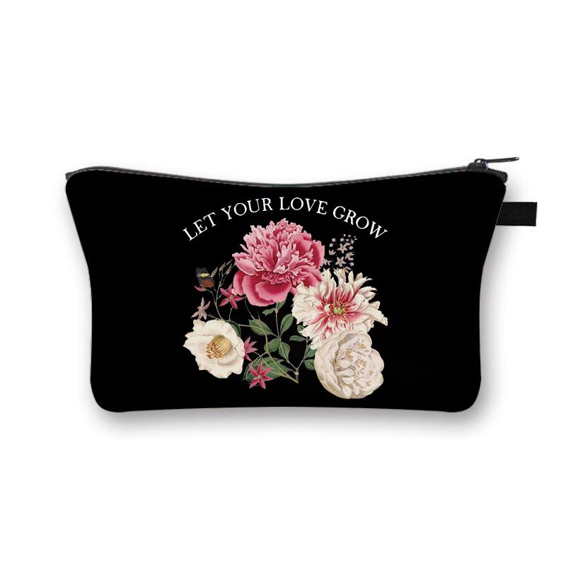 flower print makeup bag