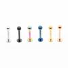 Klassisches Edelstahl Multi-Color Körperpiercing Schmuckset (Lippe, Augenbraue, Zunge)