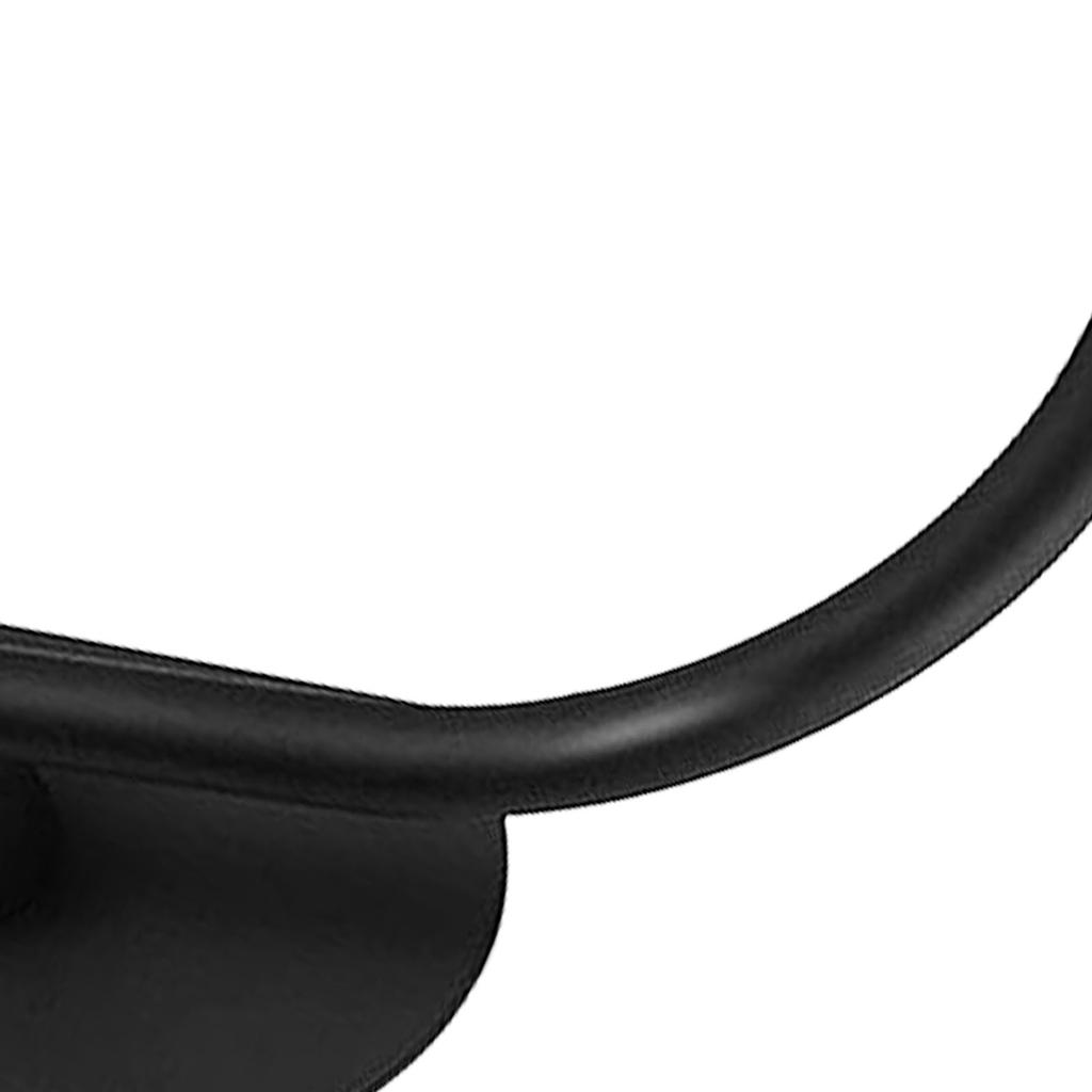 Handtuchring Edelstahl Wandmontage Stanzfreie Installation Modern Oval Handtuchhalter Schwarz