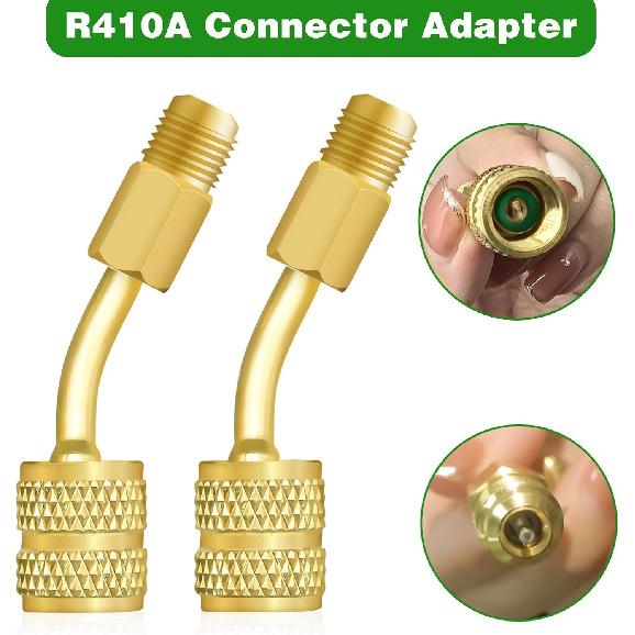 Mini Split Adapter, R410A Adapter Kit R410A Refrigerant Hose Adapter Connector, Mini Split Vacuum Pump Kit 5/16 to 1/4 Coupler Valve Core Remover for