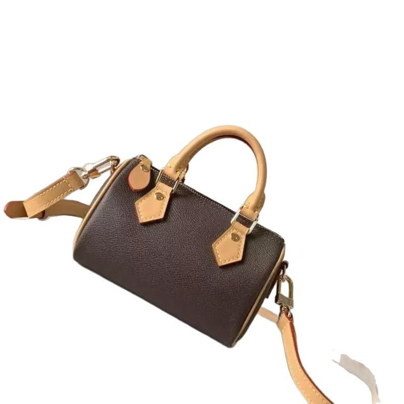 Κλασική Μονογράμ Speedy Crossbody Δερμάτινη Γυναικεία Τσάντα Boston Nano Pillow με Λογότυπο