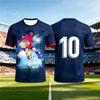 2026 Summer New 3D Print Sports T-shirt for Children and Adults Round Neck Short Sleeve Comfortable Soccer Training Clothing