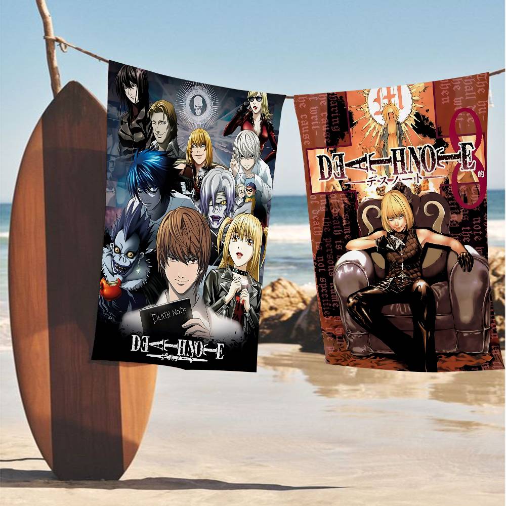 Classic Vintage Anime D-death N-Note Microfiber Blanket Quick Drying Beach Towels Oversized Printing Super Absorbent Pool Towel