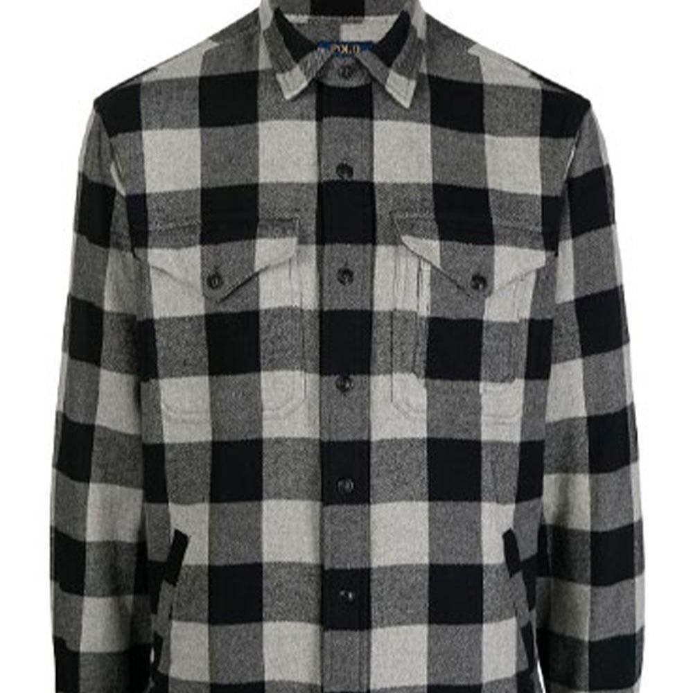 Polo Ralph Lauren FW21 Plaid Shirt Men Shirts Black 710851338-002