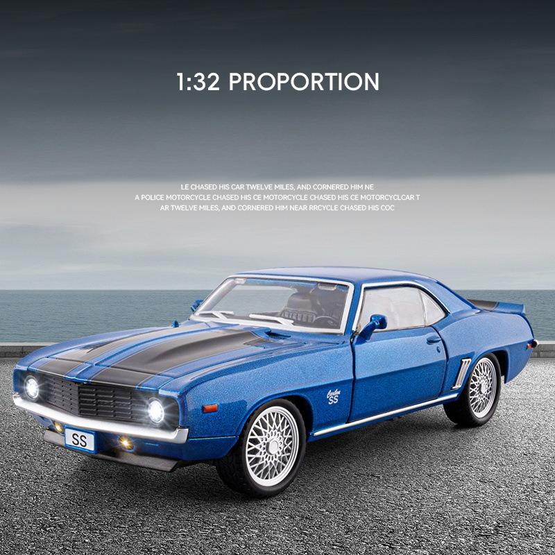 1:32 SS Alliage Supercar Modèle de Voiture Son et Lumière Tirer en Arrière Jouet pour Enfants Objets de Collection Cadeau d'Anniversaire