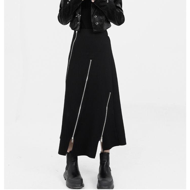 Long Midi Skirts Women High Waist Irregular Split Skirts Plus Size Spring Summer Personality Skirt
