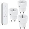 Lot 3 Remote-controlled Indoor Sockets - KYF - 2300W - Remote Control Included