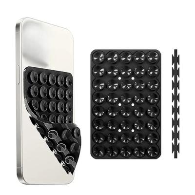 Support de téléphone à ventouse double face, support de téléphone collant en silicone pour iPhone Android Selfies mains libres support solide