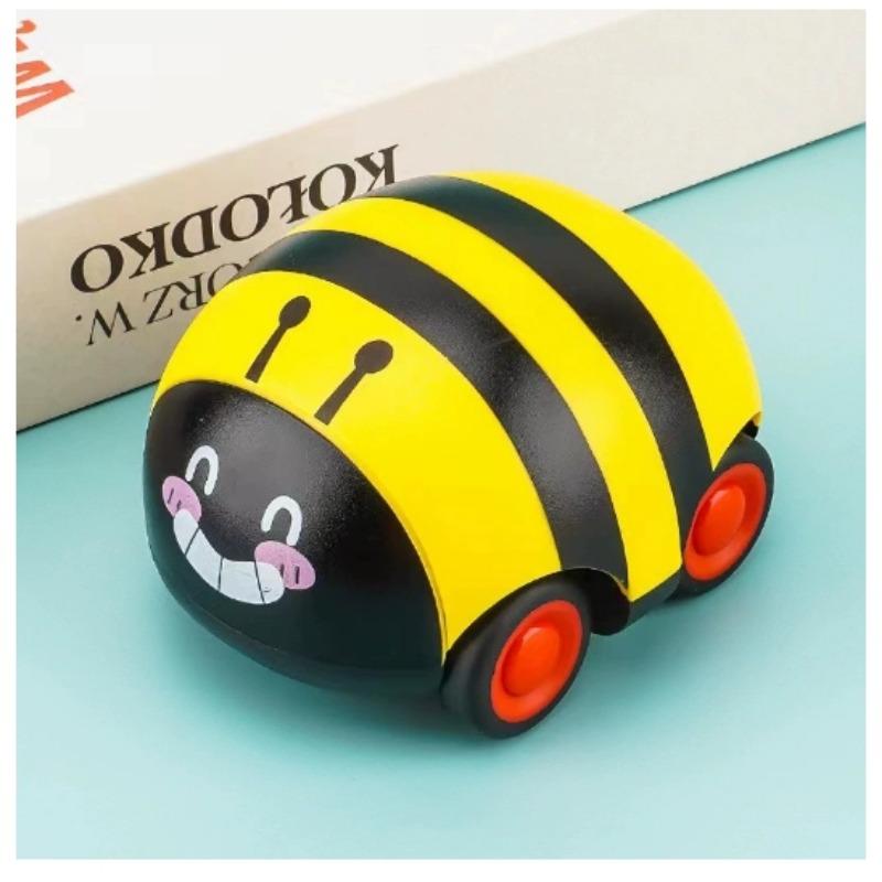 Ladybug Shaped Vehicle for Cognitive Pull Back Car Non Battery Powered Fun for Parent Interaction for Play and Decor