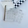 2026 A5/A6 Loose Leaf Calendar Separator Page with 6 Holes Durable Transparent Frosted PP Material for Planner Time Management