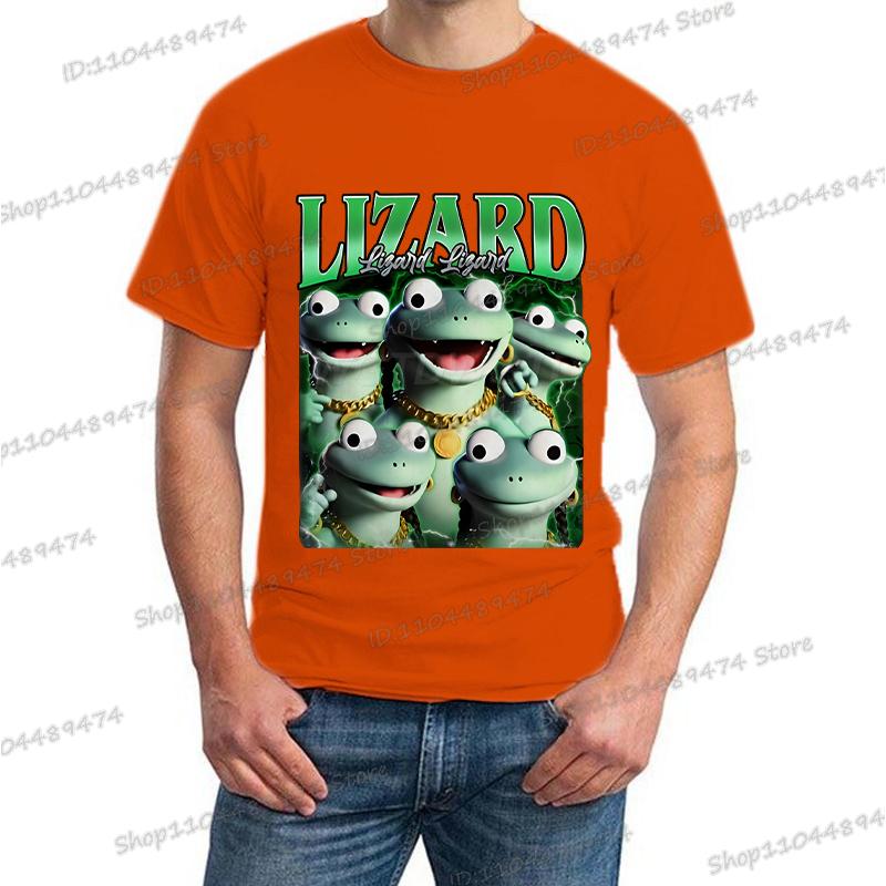 2025 Lizard Lizard Lizard Meme T Shirt Men Women Hippie Vintage Short Sleeve Tees Y2K Funny Design Casual Unisex Tshirts