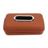 Front Seat Tissue Box Holder for Cars with Storage Mesh Pockets Adjustable Headrest Straps PU Leather Construction