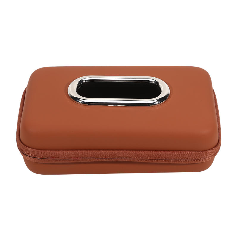 Front Seat Tissue Box Holder for Cars with Storage Mesh Pockets Adjustable Headrest Straps PU Leather Construction