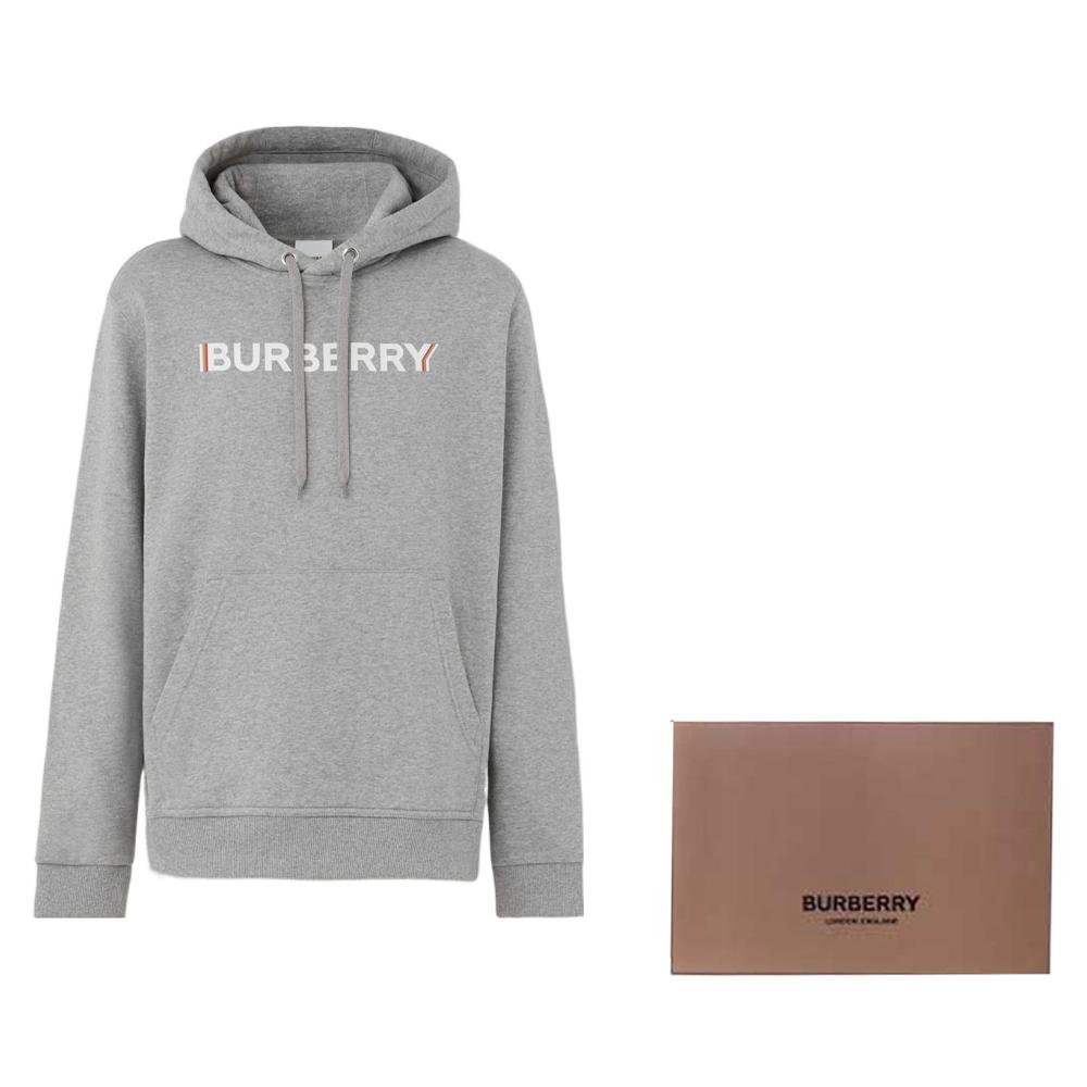 Burberry Logo Print Cotton Hoodie 80529791
