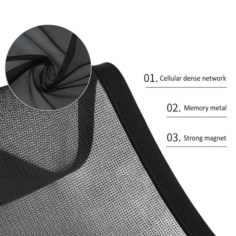 Magnetic Car Sun Shade Anti-UV Front/Rear Window Sunshield Shadow Mesh Glass Shading Car Privacy Shield Auto Interior