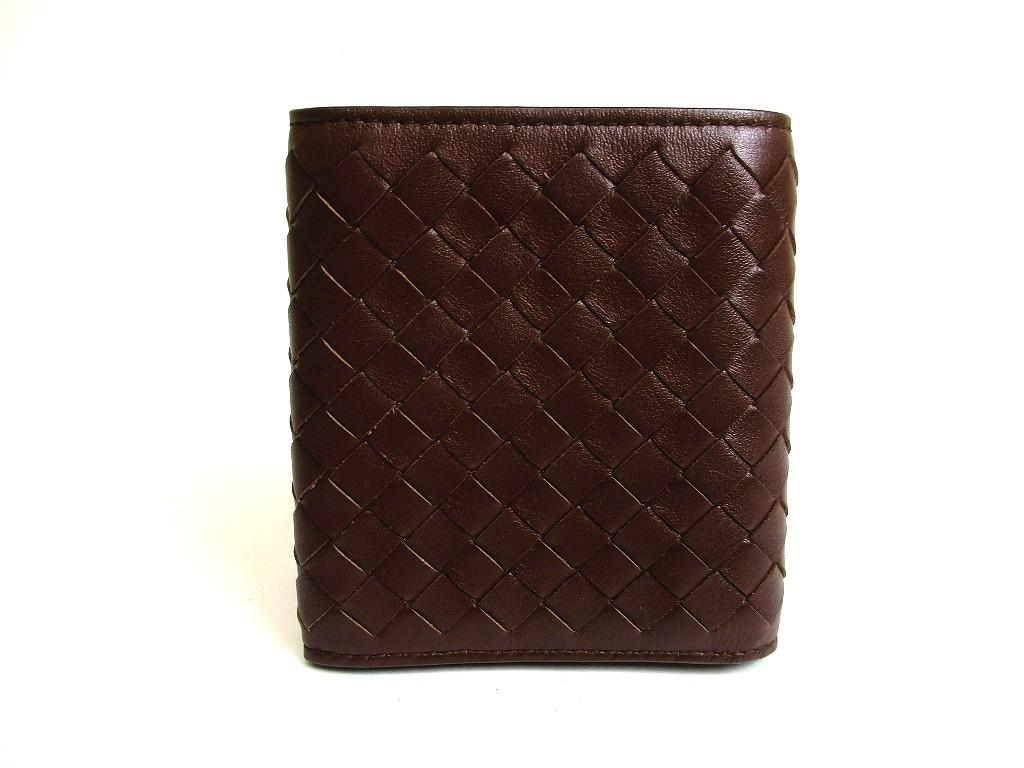 Authentic BOTTEGA VENETA Intrecciato Dark Brown Leather Trifold Wallet Compact Wallet #b118  Seller Refurbished