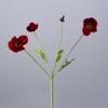 Poppy Artificial Flower Arrangement for Weddings and Home Decor - Silk, Flocked, Fake Ornament.