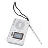 AM FM Radio Silver Gray Pocket Size AM FM Compact Simple Design AA Battery Powered Pocket Radio for