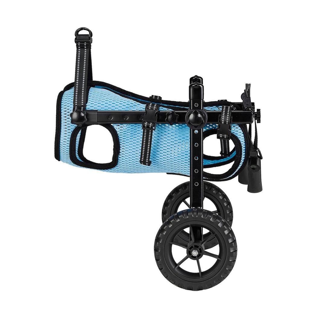 Silla de ruedas para perros de patas traseras, Silla de ruedas ajustable de 2 ruedas para mascotas, Carrito ligero para perros con ruedas amortiguadoras, Silla de ruedas de soporte de movilidad para