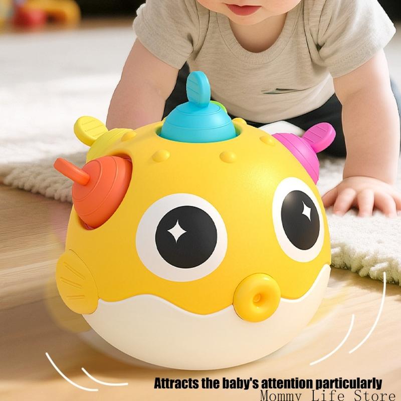 Colorful Baby Wobble Toy With Sound And Rounded Plastic Motion Play Toy For Infants And Toddlers In Family Use Each Day I