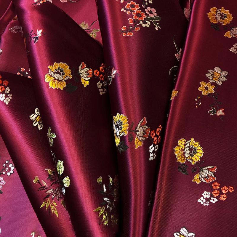 

90*100 см парча в китайском стиле имитация шелкового атласа ткань для чонсама кимоно костюм Тан подушка пэчворк рукоделие материал