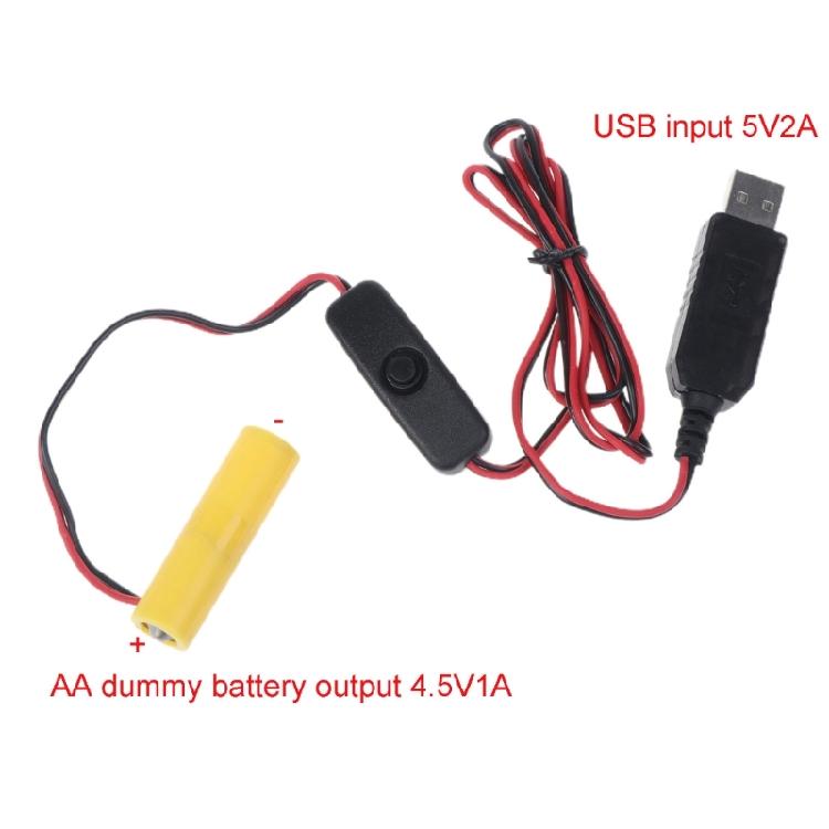 AA Battery Eliminator USB Power Supply Replace 3X 1.5V AA Batteries for Light