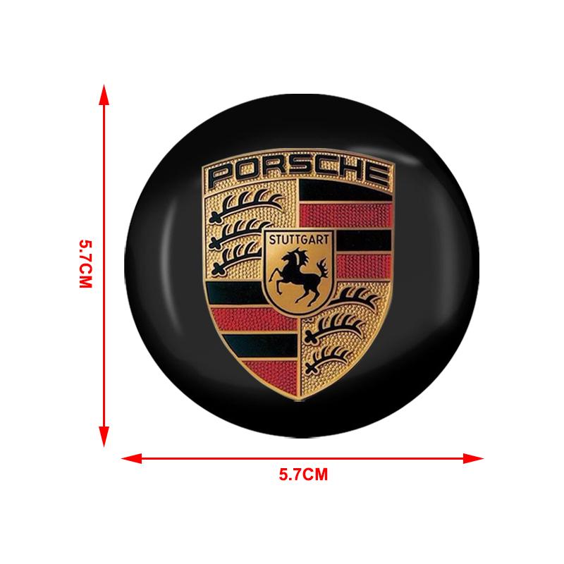 4 ks 56mm Samolepka Středové Krytky Nábojů Kol Auta Příslušenství Pro Porsche Boxster Cayenne Panamera Macan Cayman 911 918 996 917 991