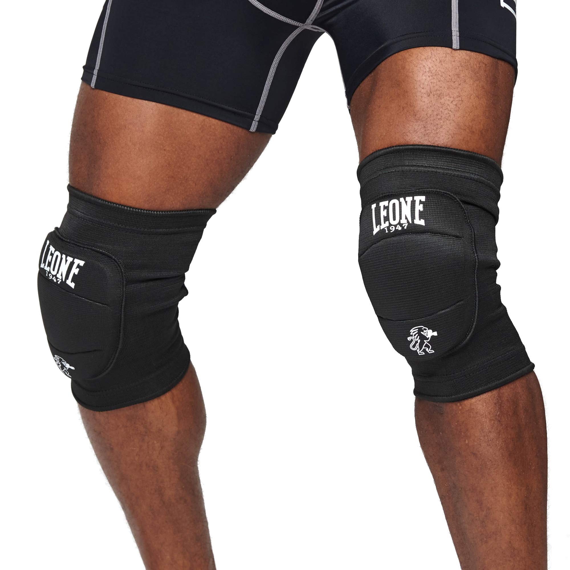 

LEONE 1947 MMA Muay Thai Martial Arts Knee Guard Knee Support with Pads Size Black PR328 [KNEE PADS] S/M [Genuine] чёрный