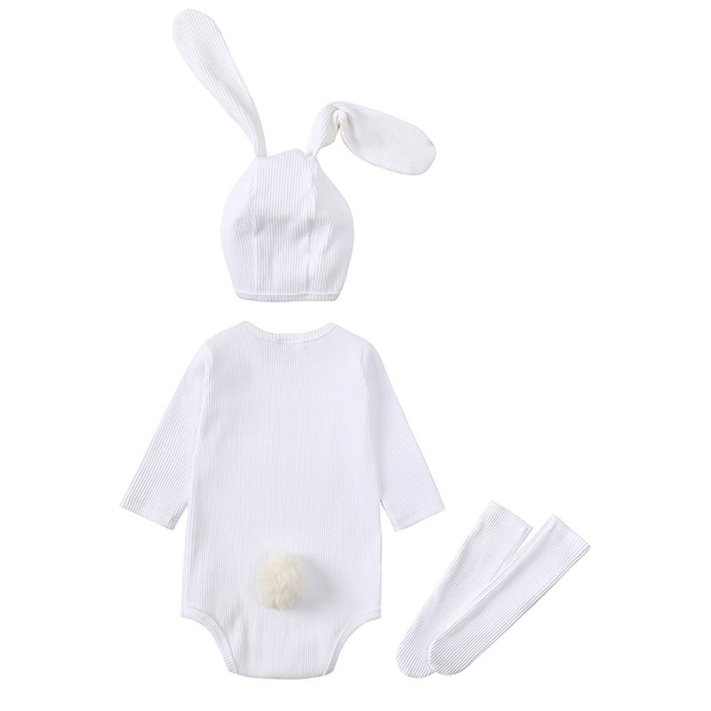 Spring Baby Crawl Suit Baby Cute Three-piece Onesie Set