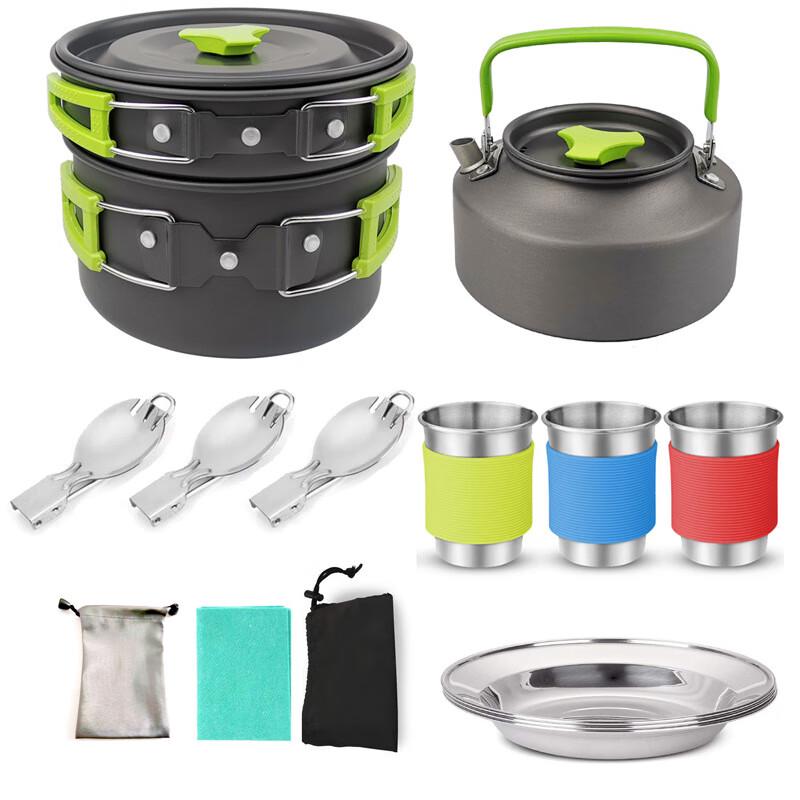 ZISIZ 2-3 Person Outdoor Camping Cookware Set